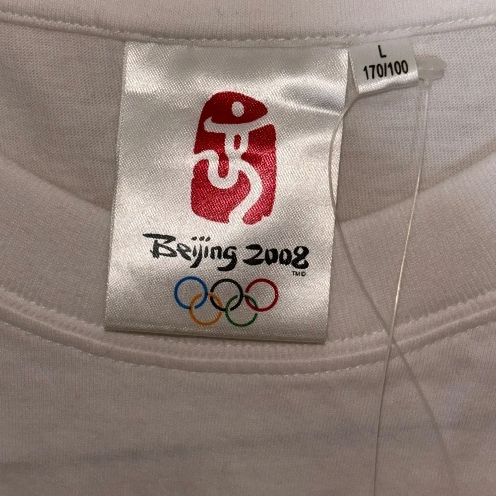 2008 Beijing Olympics One World One Dream Men's White NWT Shirt Size Large​​​​​ - Picture 9 of 12